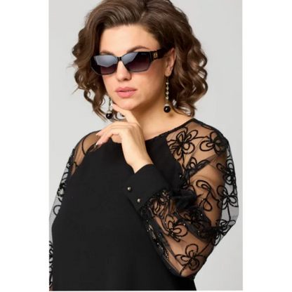 🌸Spring Specials🌸Lace Patchwork Round Neck Long Sleeve Dress
