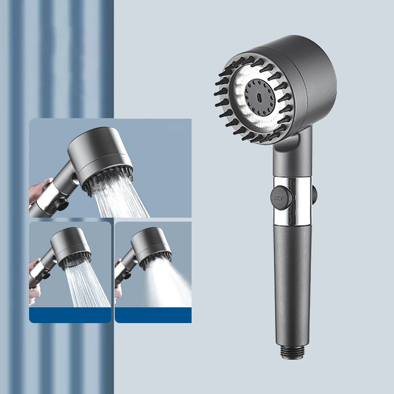 Home Essential Multi Functional High Pressure Shower, 3-Speed Massage, One-Touch Water Stop, Universal Interface, Stainless Steel Panel, Hose Holder & Filter Element
