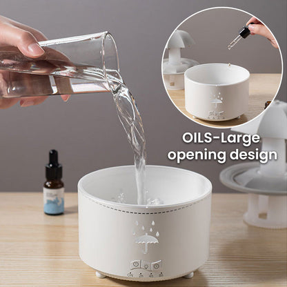 🌈💧7 Color Rotating Raindrop Aromatherapy Humidifier💧🌈Colorful Light Show  Fragrant Mist Creating a Dreamy Home Atmosphere