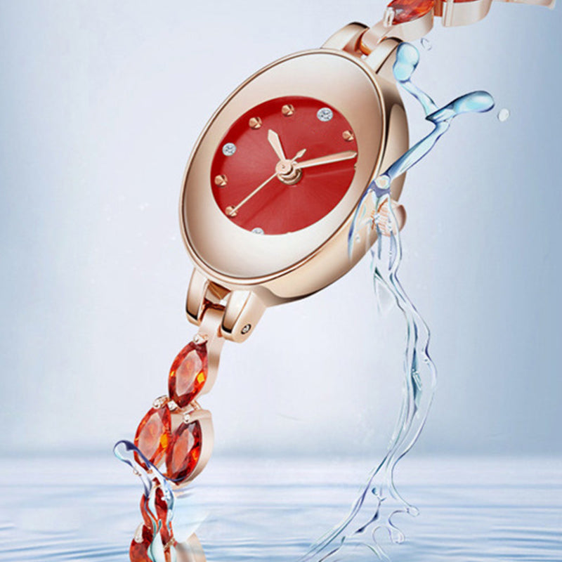 ✨Women's Colored Zircon Bracelet Watch⌚ | Included 4 Color Bands&Gift Box