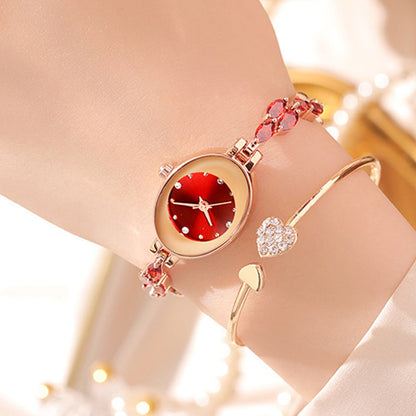 ✨Women's Colored Zircon Bracelet Watch⌚ | Included 4 Color Bands&Gift Box