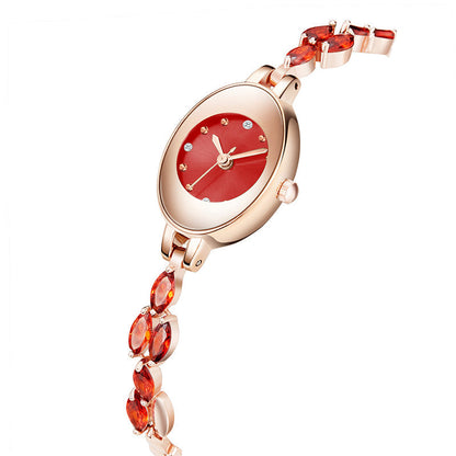✨Women's Colored Zircon Bracelet Watch⌚ | Included 4 Color Bands&Gift Box
