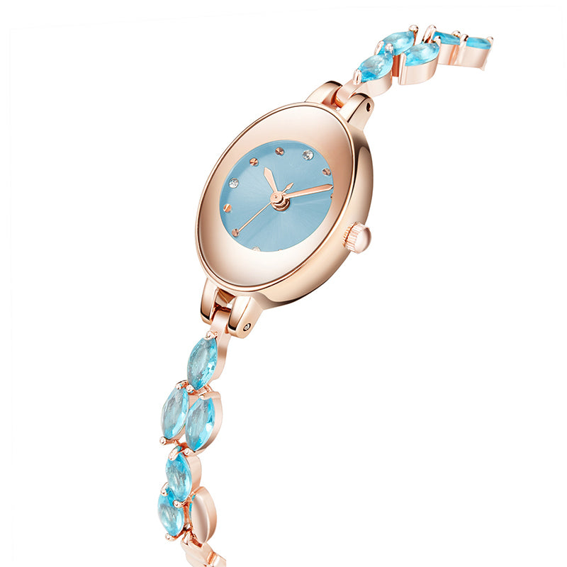 ✨Women's Colored Zircon Bracelet Watch⌚ | Included 4 Color Bands&Gift Box