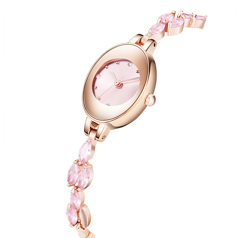 ✨Women's Colored Zircon Bracelet Watch⌚ | Included 4 Color Bands&Gift Box
