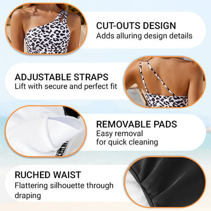 Women's Cutout One Shoulder One Piece Swimsuit - Confidence-Boosting & Curve-Hugging Design