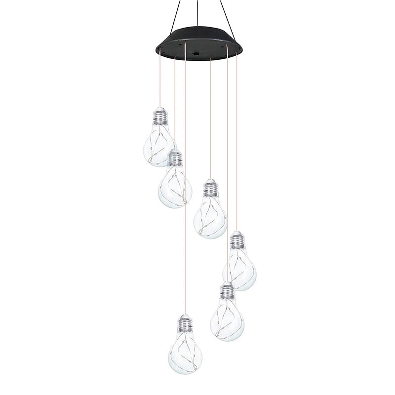 🌠2025 New design🌠💡Colorful LED Solar-Powered Light Bulb Wind Chimes🌈
