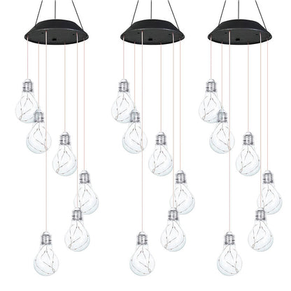 🌠2025 New design🌠💡Colorful LED Solar-Powered Light Bulb Wind Chimes🌈