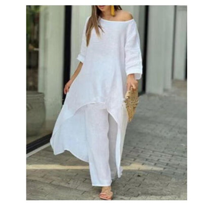 🍃【Office to Brunch】Women's Solid Color Linen Fashionable Casual Suit 🍃 | Wrinkle-Release Tech | Breathable Unlined Design | Anti-Static Fabric