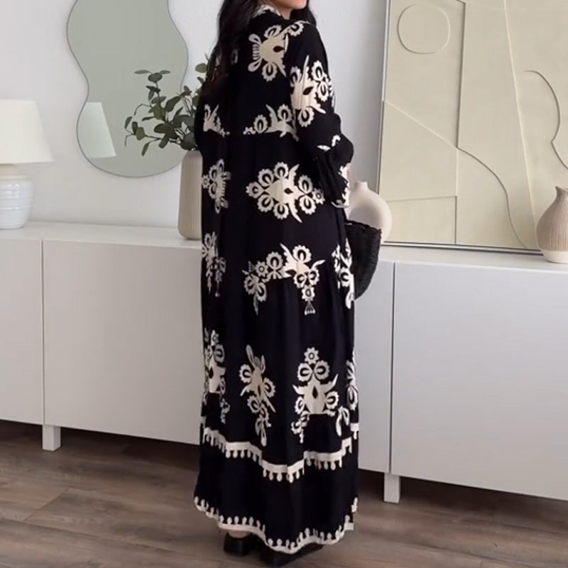 💕Limited Sale 50% OFF💕Women's Loose Fit Ruffle Hem Midi Dress | Loose Fit + Breathable Linen