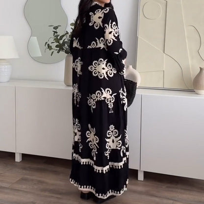 💕Limited Sale 50% OFF💕Women's Loose Fit Ruffle Hem Midi Dress | Loose Fit + Breathable Linen