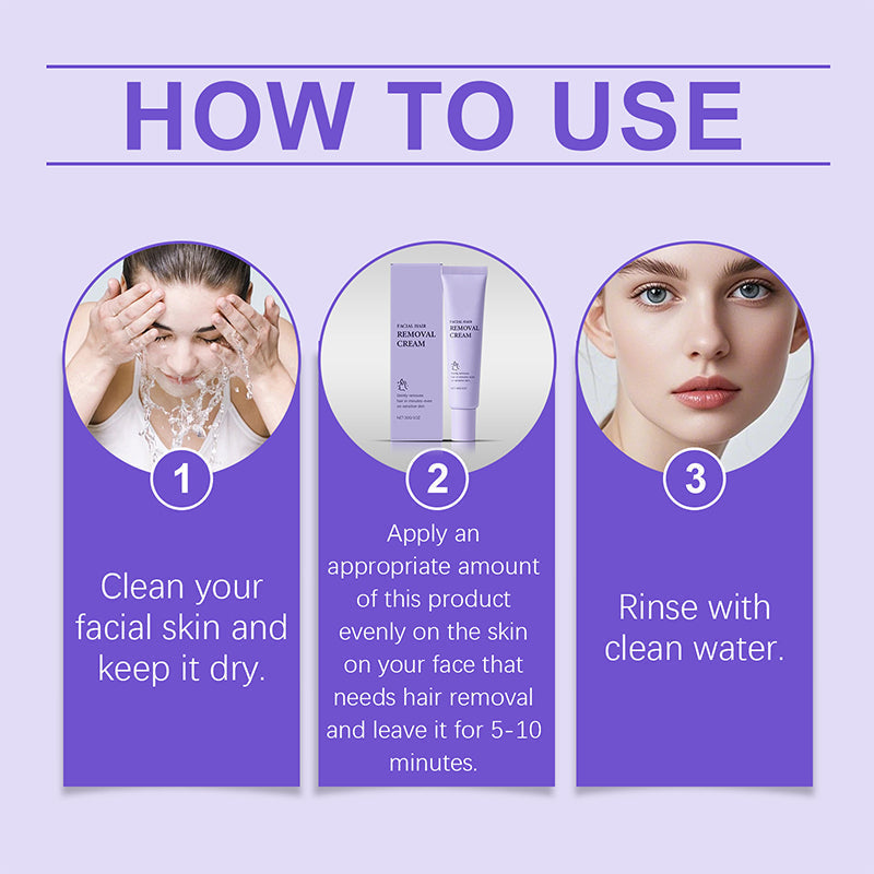 🔥Buy 2 Get 1 Free🔥Gentle and Painless Facial Hair Removal Cream | For Ultra-Sensitive Skin | Dermatologist Tested
