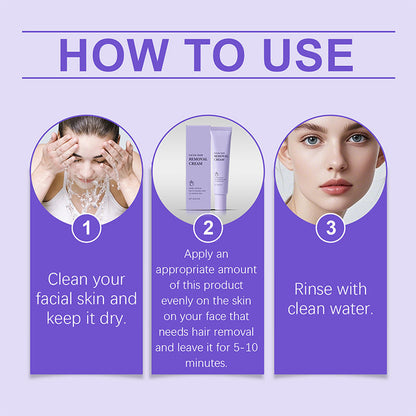 🔥Buy 2 Get 1 Free🔥Gentle and Painless Facial Hair Removal Cream | For Ultra-Sensitive Skin | Dermatologist Tested
