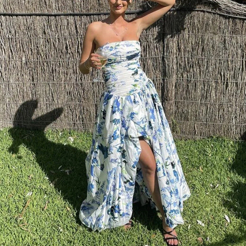 ✨New Arrival✨Floral Off-Shoulder Bubble Hem Maxi Dress | Light And Graceful