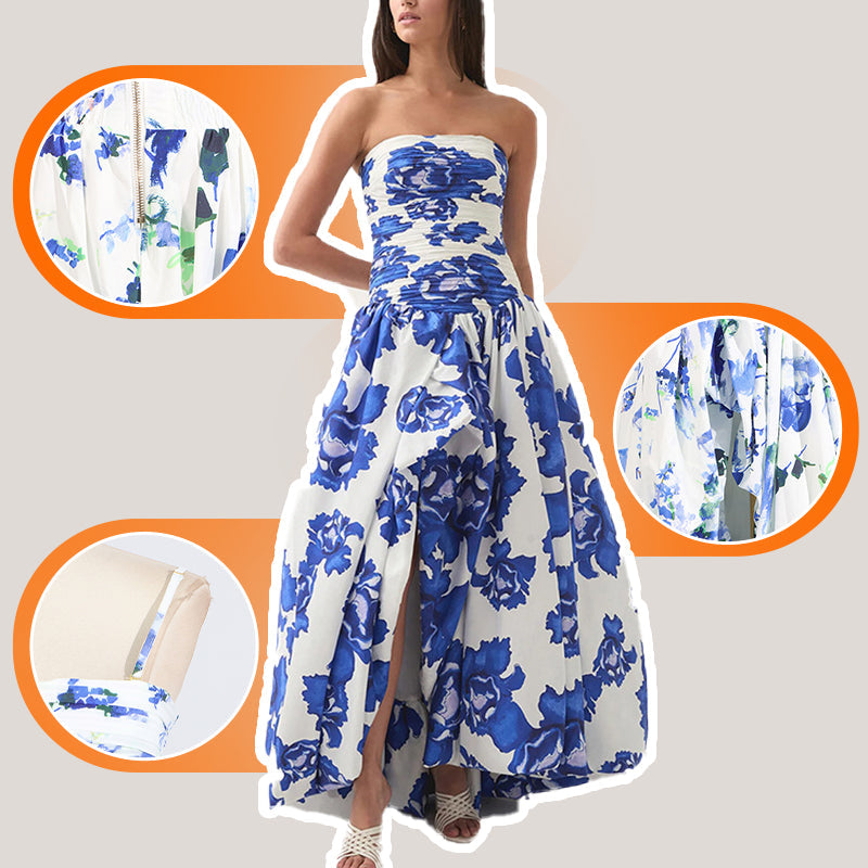 ✨New Arrival✨Floral Off-Shoulder Bubble Hem Maxi Dress | Light And Graceful