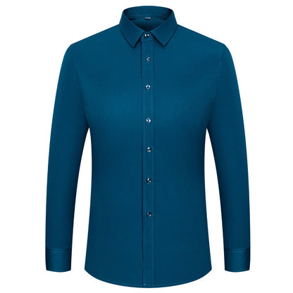 ✨Limited Time 50% Discount✨Men's Silky Wrinkle Resistant Solid Color Stretch Shirt👔
