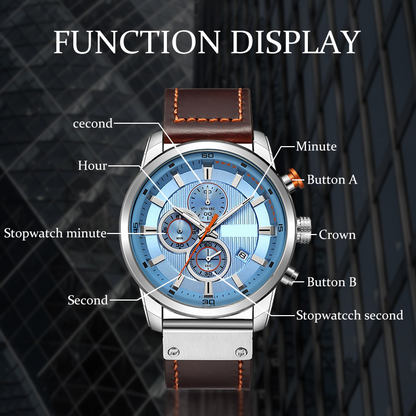 Men’s Vintage High-End Business Watch - Quick-Release Leather/Steel, Slim Dress Profile, Premium Finishing 🖤
