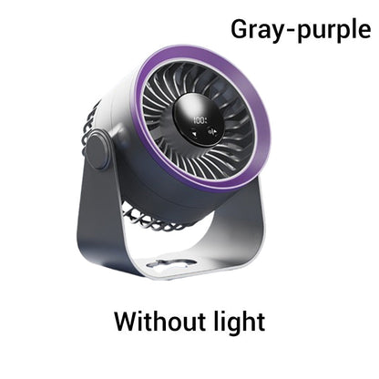 🌞Summer Hot Price Only Today🔥50K+ SOLD!🎁❄️Mini Portable Rechargeable Wall-Mounted Fan with LED Light – 360° Cooling, 100-Speed Control & USB-C Charging