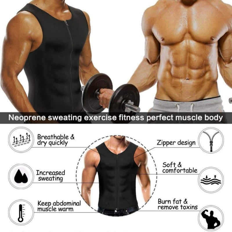 🔥Hot Sale 50% OFF💥Men's Workout Zipper Body Shaper Tank Top