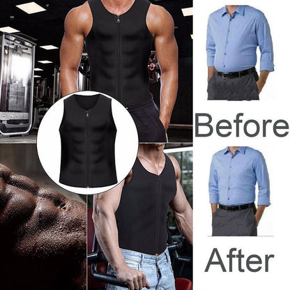 🔥Hot Sale 50% OFF💥Men's Workout Zipper Body Shaper Tank Top