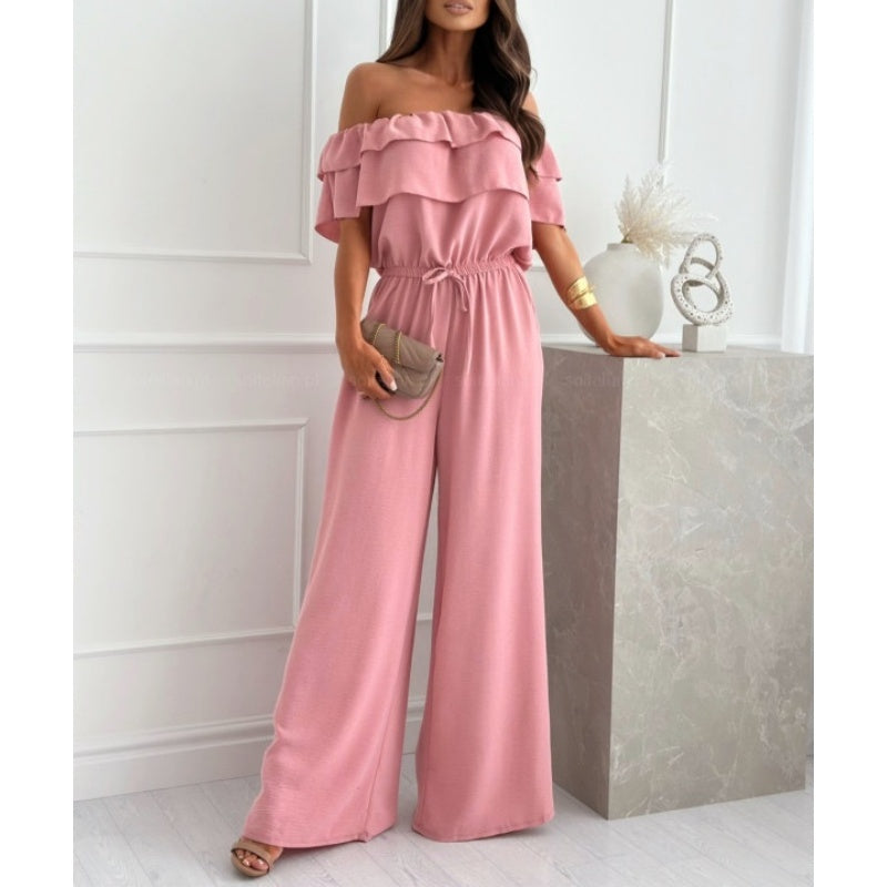 🌺New Arrival🍑Women’s Off Shoulder Ruffle Jumpsuit