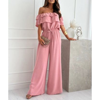 🌺New Arrival🍑Women’s Off Shoulder Ruffle Jumpsuit
