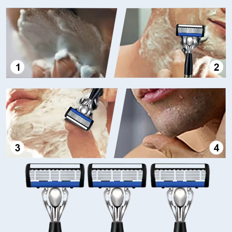 ✨New Arrival✨Men's Zero Stimulus 7-Layer Blades Razor Ergonomic Handle🪒