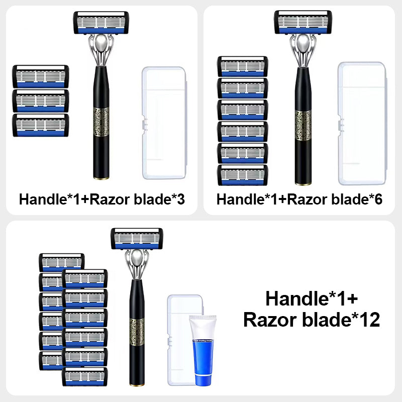 ✨New Arrival✨Men's Zero Stimulus 7-Layer Blades Razor Ergonomic Handle🪒