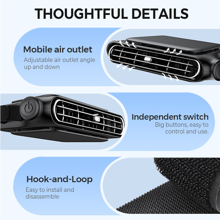 🌞Summer Hot Price Only Today❄️Car Seat Fan – Dual Turbine & USB Powered – Portable Air Cooler for Summer