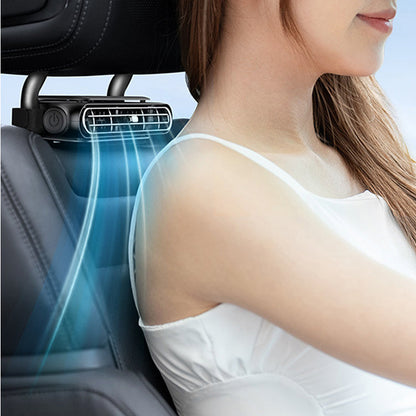 🌞Summer Hot Price Only Today❄️Car Seat Fan – Dual Turbine & USB Powered – Portable Air Cooler for Summer
