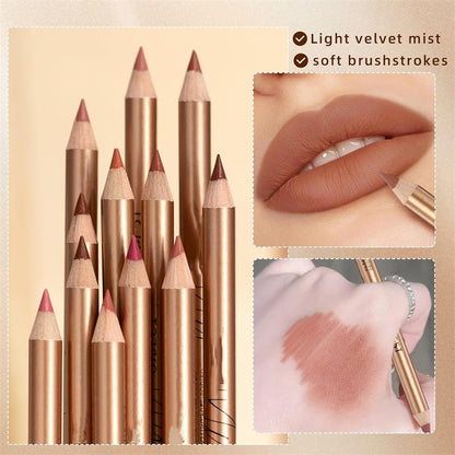👄12-Color Smudge-Proof Lip Liner Pencil Set