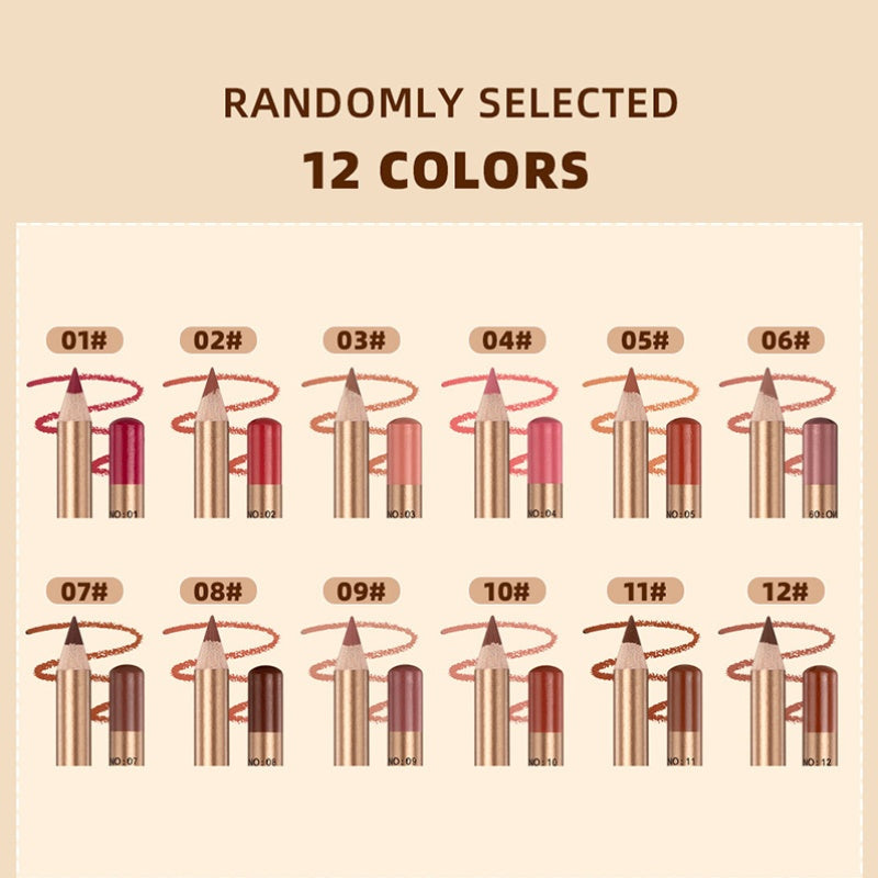 👄12-Color Smudge-Proof Lip Liner Pencil Set