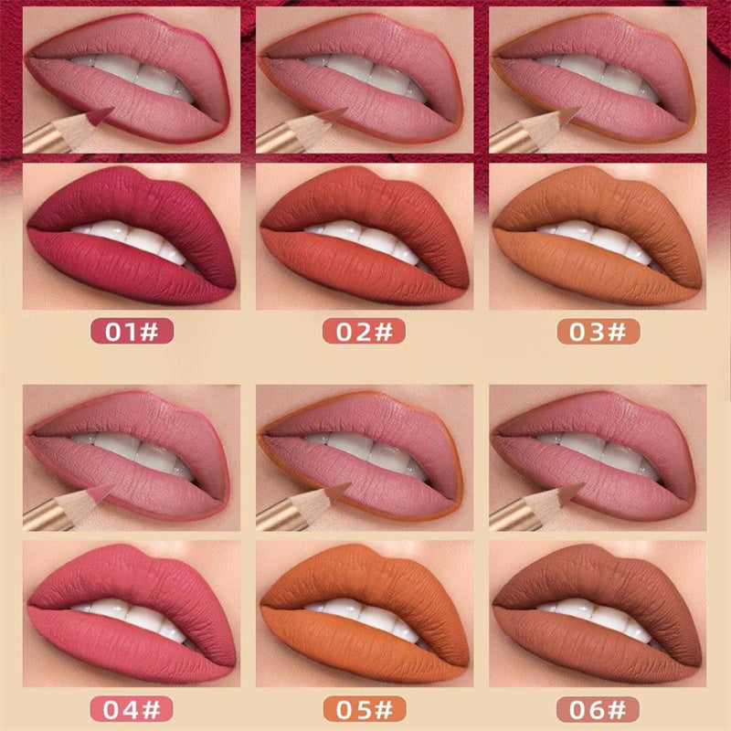 👄12-Color Smudge-Proof Lip Liner Pencil Set