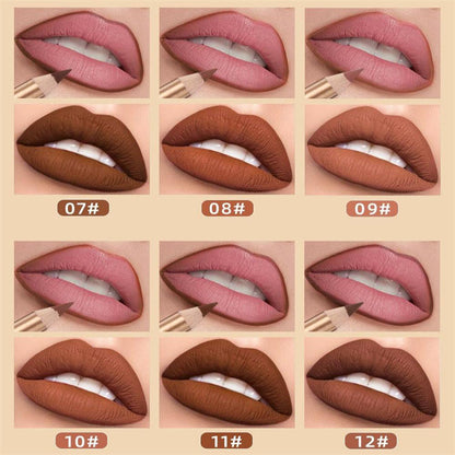 👄12-Color Smudge-Proof Lip Liner Pencil Set