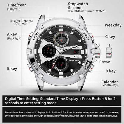 💥New Arrival 50% Off💥Men's Multifunction Waterproof Luminous Watch