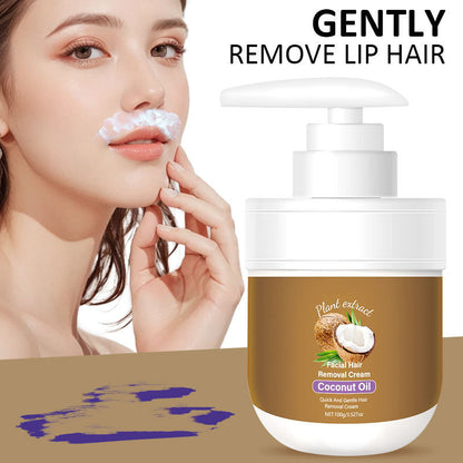 🎁 Buy 2 get 1 FREE! 🥥✨ Coconut facial hair removal cream – Gentle & effective