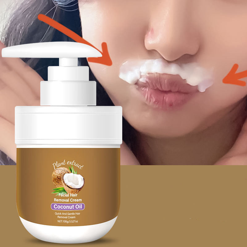 🎁 Buy 2 get 1 FREE! 🥥✨ Coconut facial hair removal cream – Gentle & effective