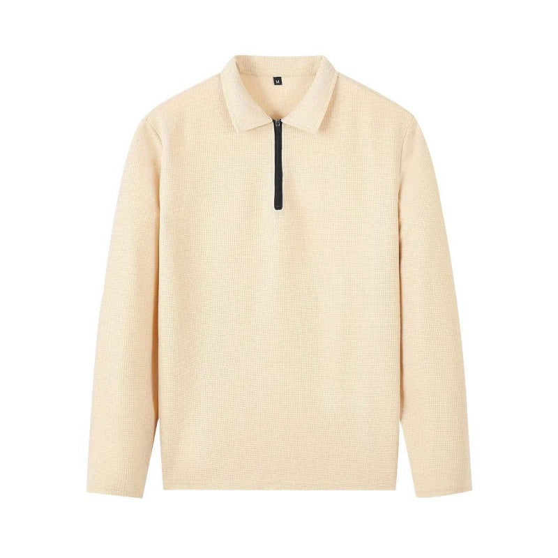 Men’s Waffle Knit Sweatshirt & Straight-Leg Pants Set - Smart Casual Straight Cut, Deep Phone Pockets 🧵