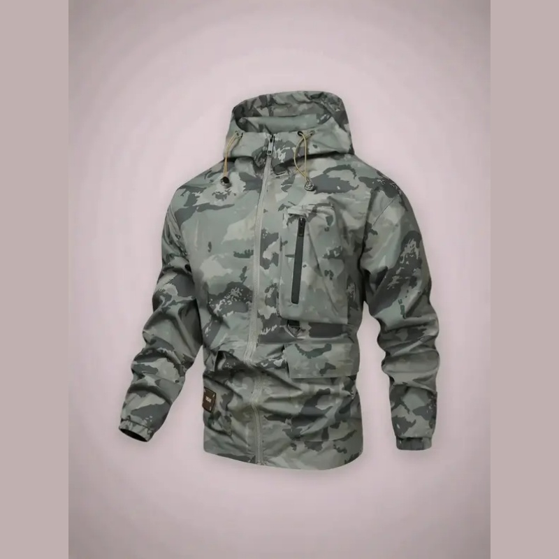 Men’s Camouflage Hooded Jacket🌧️🥾Multi-Pocket Urban Utility, Quick-Access Zips & Reinforced Classics