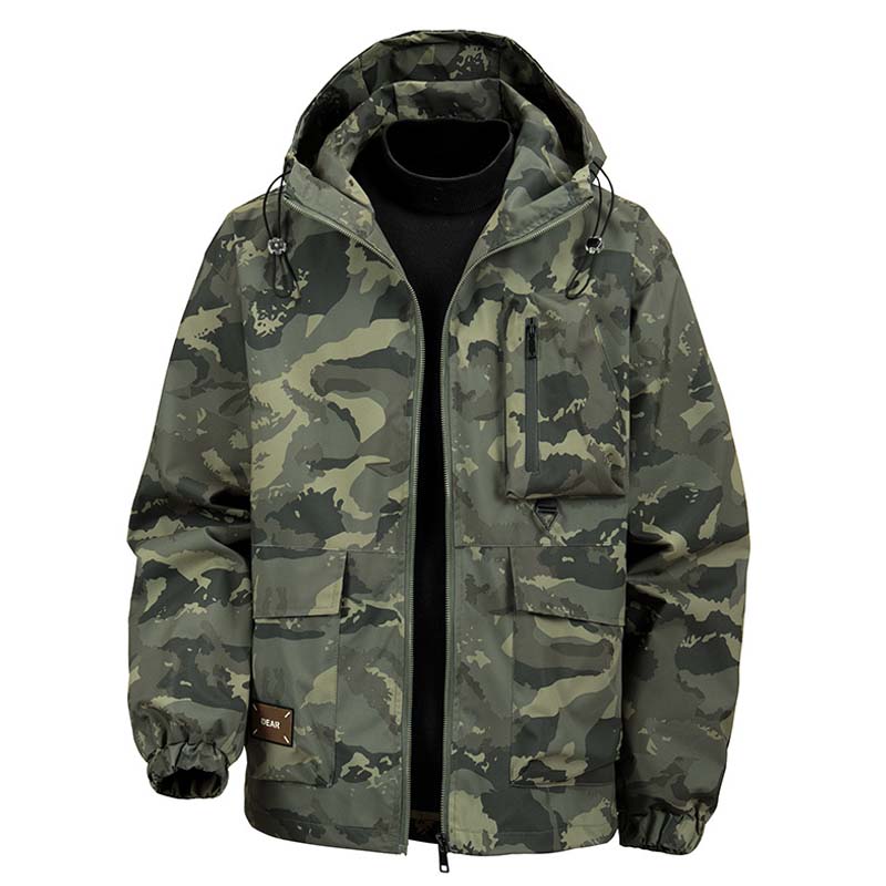Men’s Camouflage Hooded Jacket🌧️🥾Multi-Pocket Urban Utility, Quick-Access Zips & Reinforced Classics