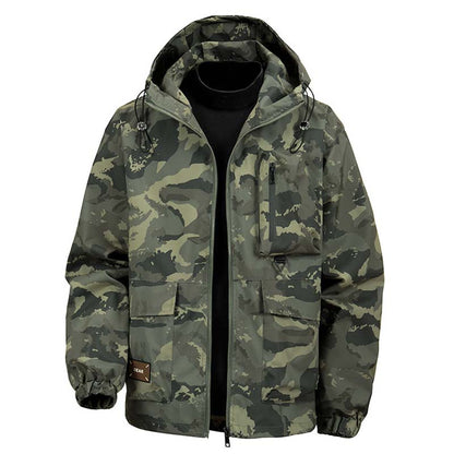Men’s Camouflage Hooded Jacket🌧️🥾Multi-Pocket Urban Utility, Quick-Access Zips & Reinforced Classics