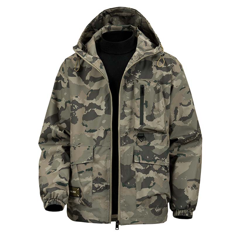 Men’s Camouflage Hooded Jacket🌧️🥾Multi-Pocket Urban Utility, Quick-Access Zips & Reinforced Classics