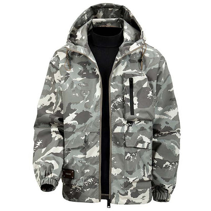 Men’s Camouflage Hooded Jacket🌧️🥾Multi-Pocket Urban Utility, Quick-Access Zips & Reinforced Classics