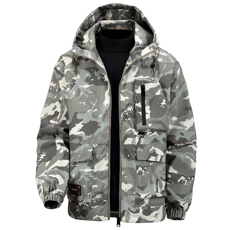 Men’s Camouflage Hooded Jacket🌧️🥾Multi-Pocket Urban Utility, Quick-Access Zips & Reinforced Classics