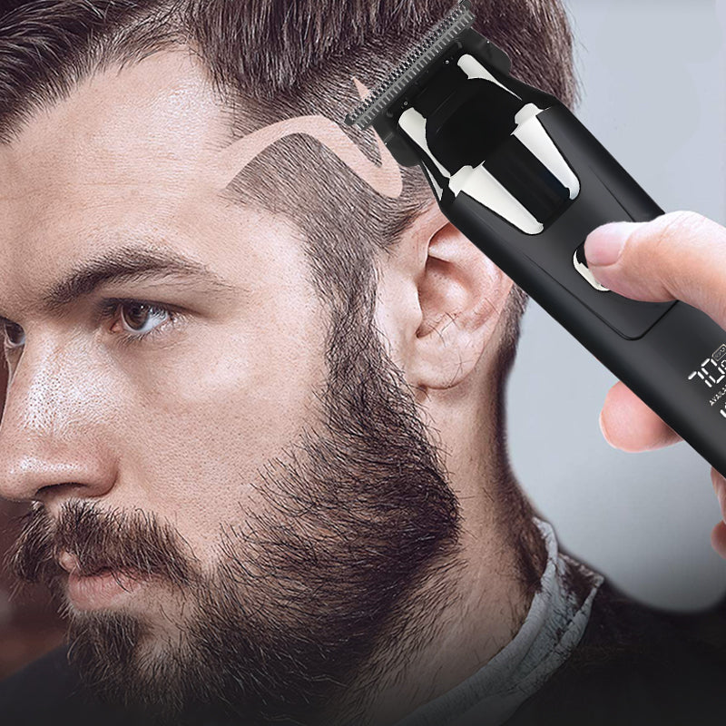 Professional Digital Hair Clipper Set, Low-Noise Magnetic Motor, LCD Display, Long Runtime & Cooling Design (Durable, Salon-Grade)