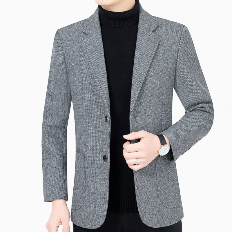 Men’s Casual Two-Button Blazer with Pockets, Tailored Casual Fit, Versatile Styling🕴️➡️☕➡️🍷