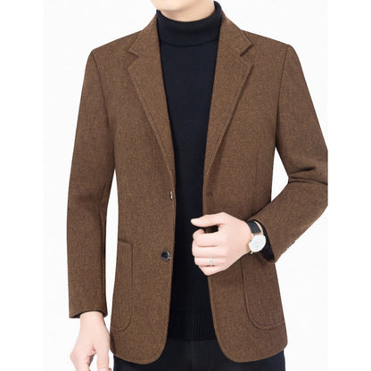 Men’s Casual Two-Button Blazer with Pockets, Tailored Casual Fit, Versatile Styling🕴️➡️☕➡️🍷