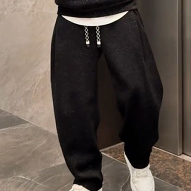 Men’s Stylish Hoodie & Wide-Leg Pants 2-Piece Set, Tailored Casual, Breathable Fabric, Everyday Versatility