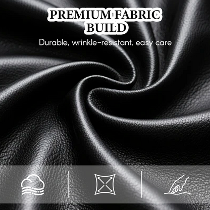 Men's Mid-Length Faux Leather Coat