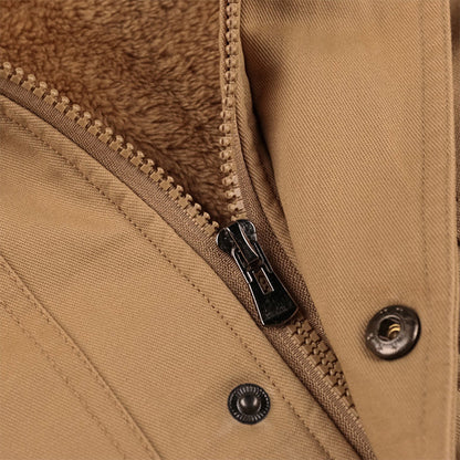 Men's Winter Drawstring Cotton Military Driver Jacket - Comfort and Style Combined