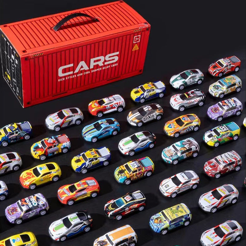 🔈🔈60% OFF! ✨ 48 Mini Cars with Built-in Garage - Interactive Play with Sound Effects and Race Track for Kids 🚗🎪